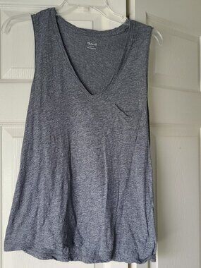 Madewell 100% cotton heather gray tank top size small S